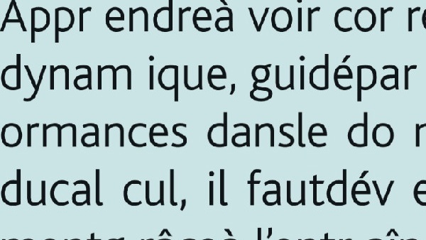 Des lettes mal positionnées