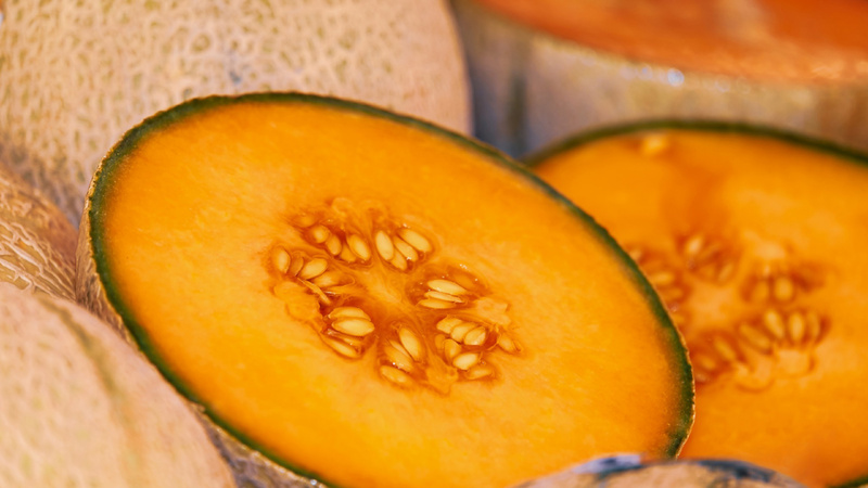 aufgeschnittene Honigmelone