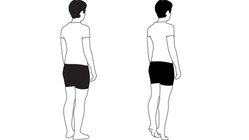 Dessin d'une personne depuis derrière qui se dresse sur ses mollets